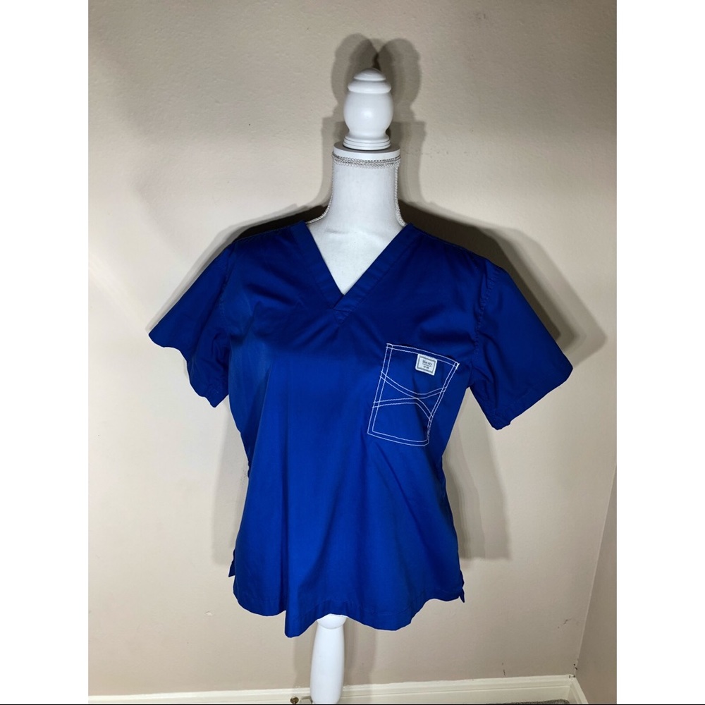 Blue Sky Scrubs Top Royal Blue
